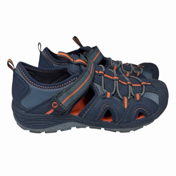 Merrell Water Sandals Hydro 2 Kids Sz 2 M Navy Closed Toe Hiking Outdoor Shoes - Picture 1 of 10